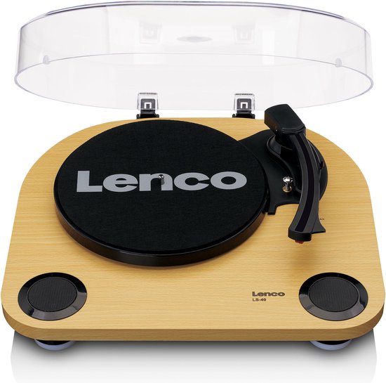 Lenco LS-40WD - Platenspeler met ingebouwde Speakers - Stereo - Hout