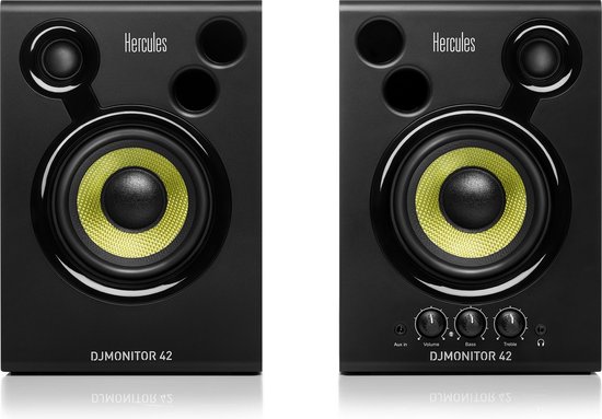 Hercules DJMonitor 42 - DJ Speakerset - Zwart - 2 x 20 watt RMS