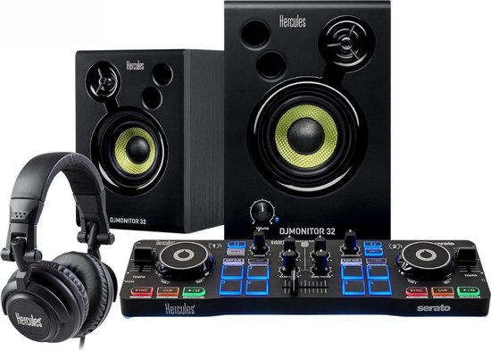 DJ Set Mengpaneel - DJ Set Complete Starterpack 2-Decks - DJ Set Kinderen Mengpaneel - Incl. Gratis Headset en 2 Active Speakers