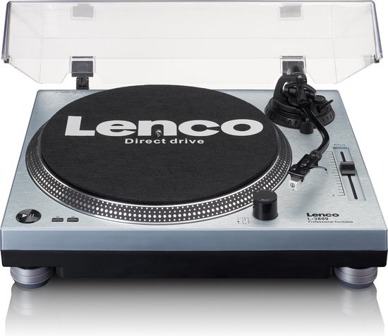 Lenco L-3809ME - Platenspeler met USB - Stereo - Stofkap - Metallic Blauw