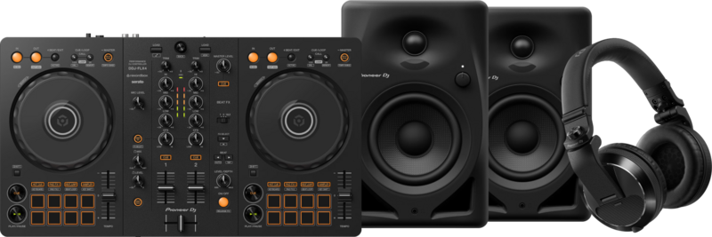 Pioneer DJ DDJ-FLX4 + Pioneer DJ HDJ-X7 Zwart + Pioneer DJ DM-40D Zwart