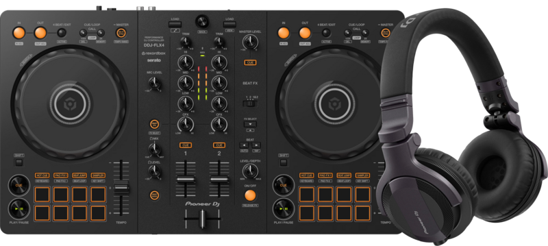 Pioneer DJ DDJ-FLX4 + Pioneer DJ HDJ-CUE1
