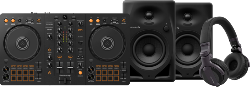Pioneer DJ DDJ-FLX4 + Pioneer DJ HDJ-CUE1 + Pioneer DJ DM-40
