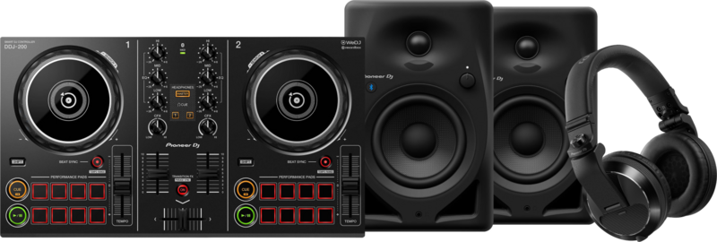 Pioneer DJ DDJ-200 + Pioneer DJ HDJ-X7 Zwart + Pioneer DJ DM-40D-BT Zwart