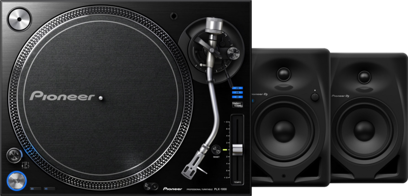 Pioneer PLX-1000 + Pioneer DJ DM-50D-BT Zwart