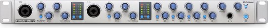 Presonus Firestudio Tube, firewire audio interface, 16 inputs en 6 outputs.