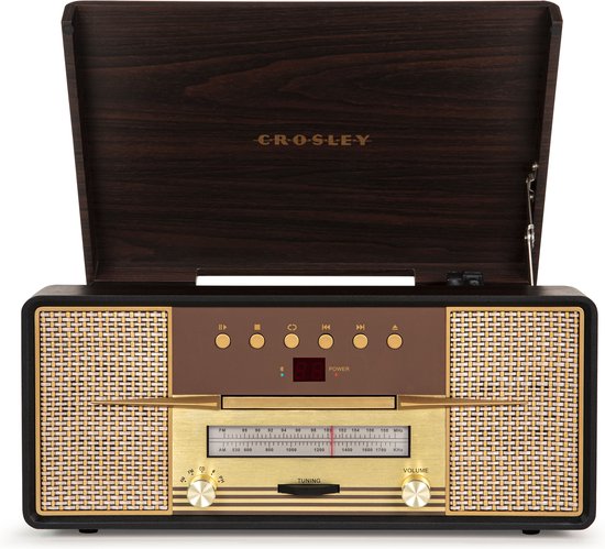 Crosley Rhapsody Retro Platenspeler – AM/FM Radio en CD-Speler – Inclusief Bluetooth